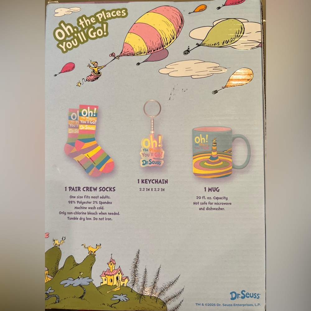 Dr. Seuss - “Oh the Places You’ll Go” Gift set! Just add cellophane wrap! - Picture 15 of 15